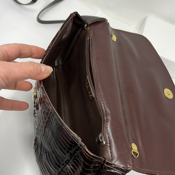 J Renee Brown Python Clutch Shoulder Bag - Picture 10 of 12